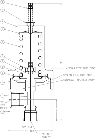 Plastic Back Pressure Regulator