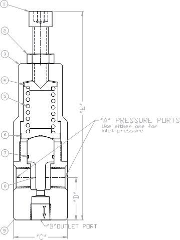 3 port Relief Valve